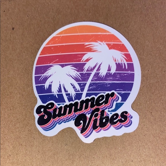 🌈20/$12🌈 Summer Vibes Multicolor Sticker - Picture 1 of 3
